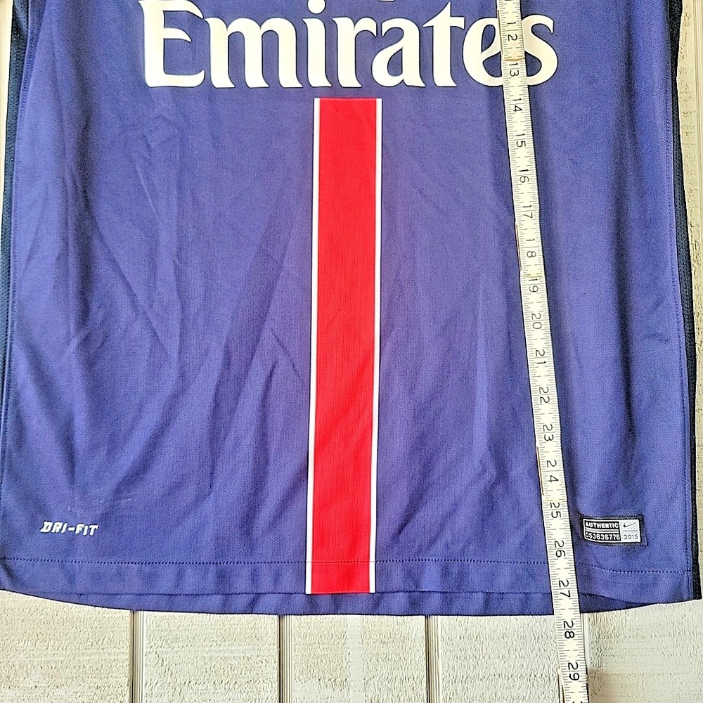 Nike Fly Emirates Jersey Women's M Medium PSG 2015 Soccer Football Navy Paris - Picture 4 of 9
